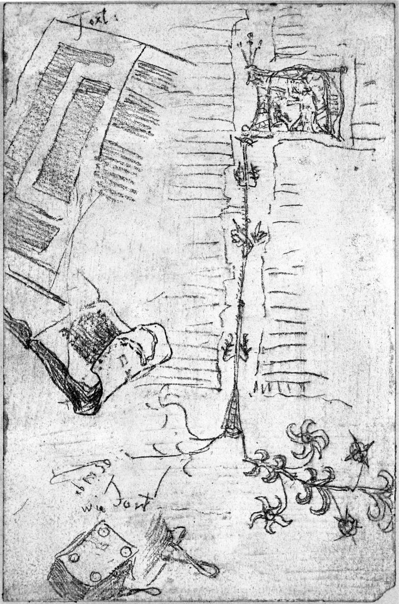 Verzierte Initiale aus einer mittelalterlichen Handschrift
