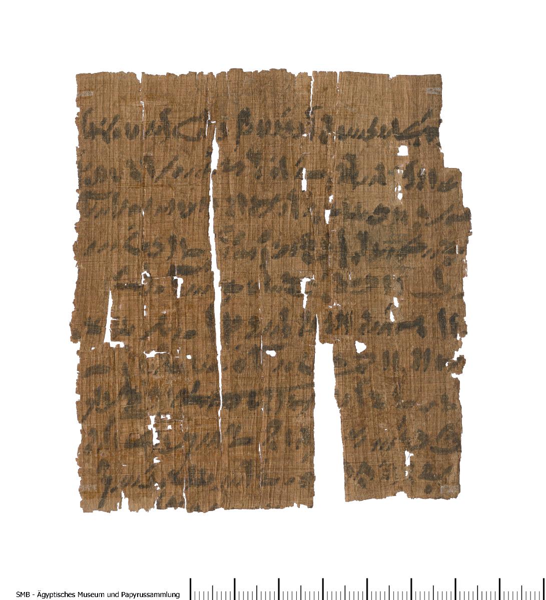 Demotischer Papyrus, Hochformatbrief, Espmethis an den Gottesvater Pchorchonsis