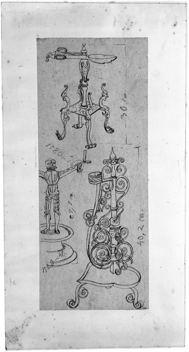 Dochtschere, Leuchtermännchen und Leuchter