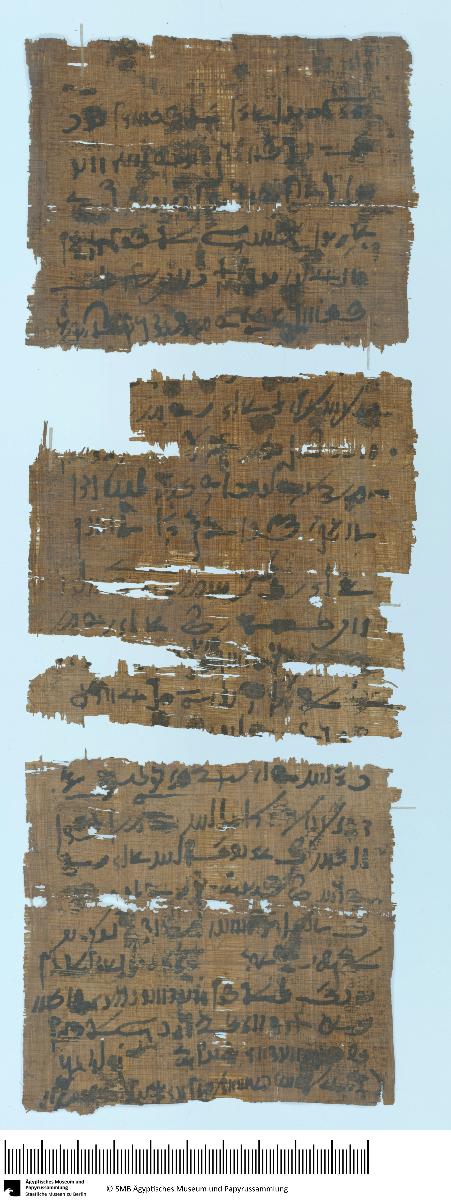 Demotischer Papyrus, Hochformat-Brief, Bitte um Antwort wegen Reise nach Philae