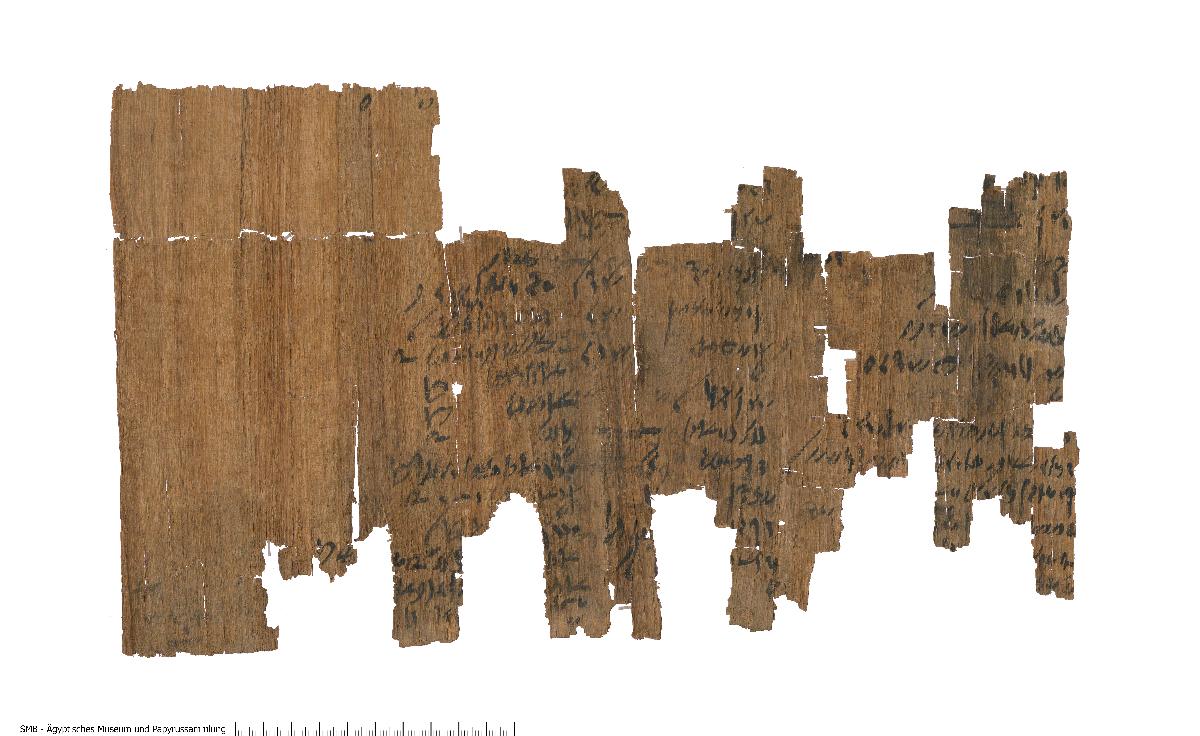 Demotischer Papyrus, Abrechnung über Lieferung von Getreide und Broten