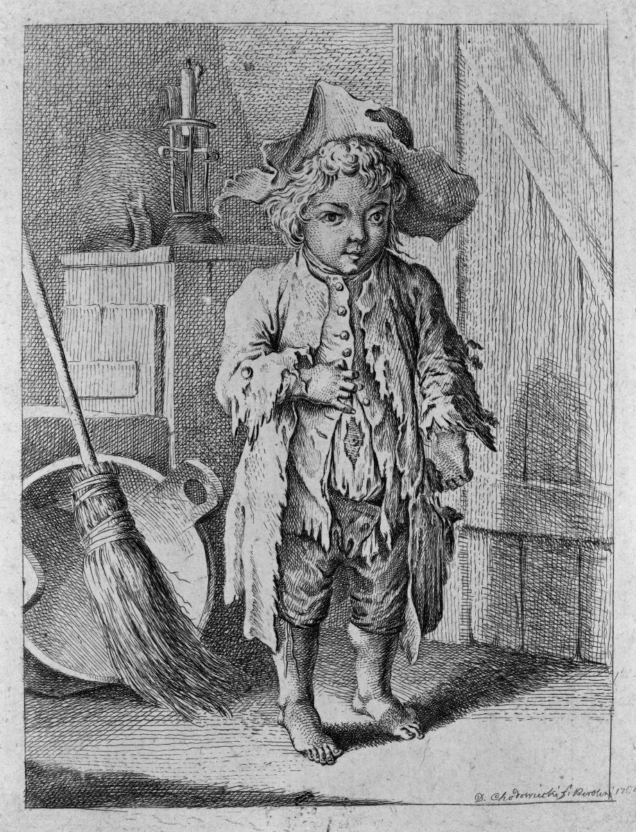 Betteljunge bei dem Torwege