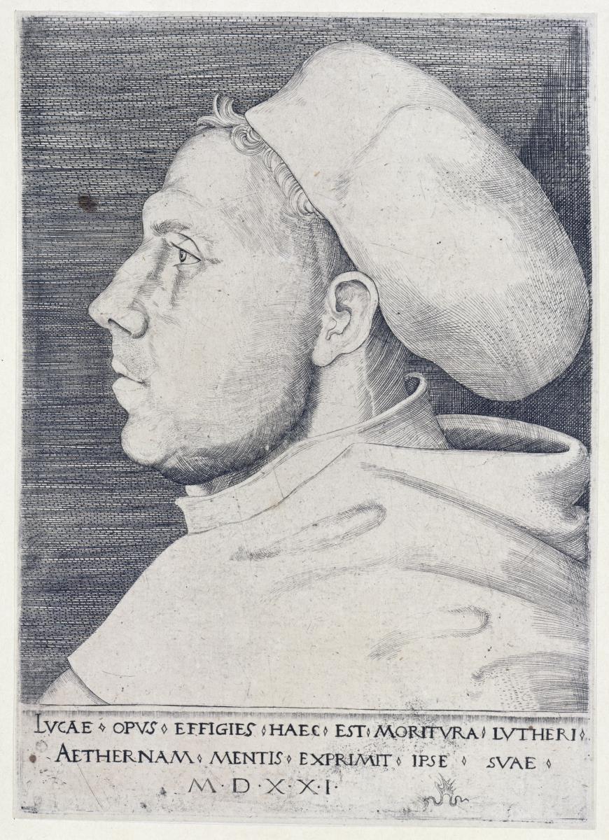 Luther als Augustinermönch mit Doktorhut, 
II. Zustand, 2. Auflage