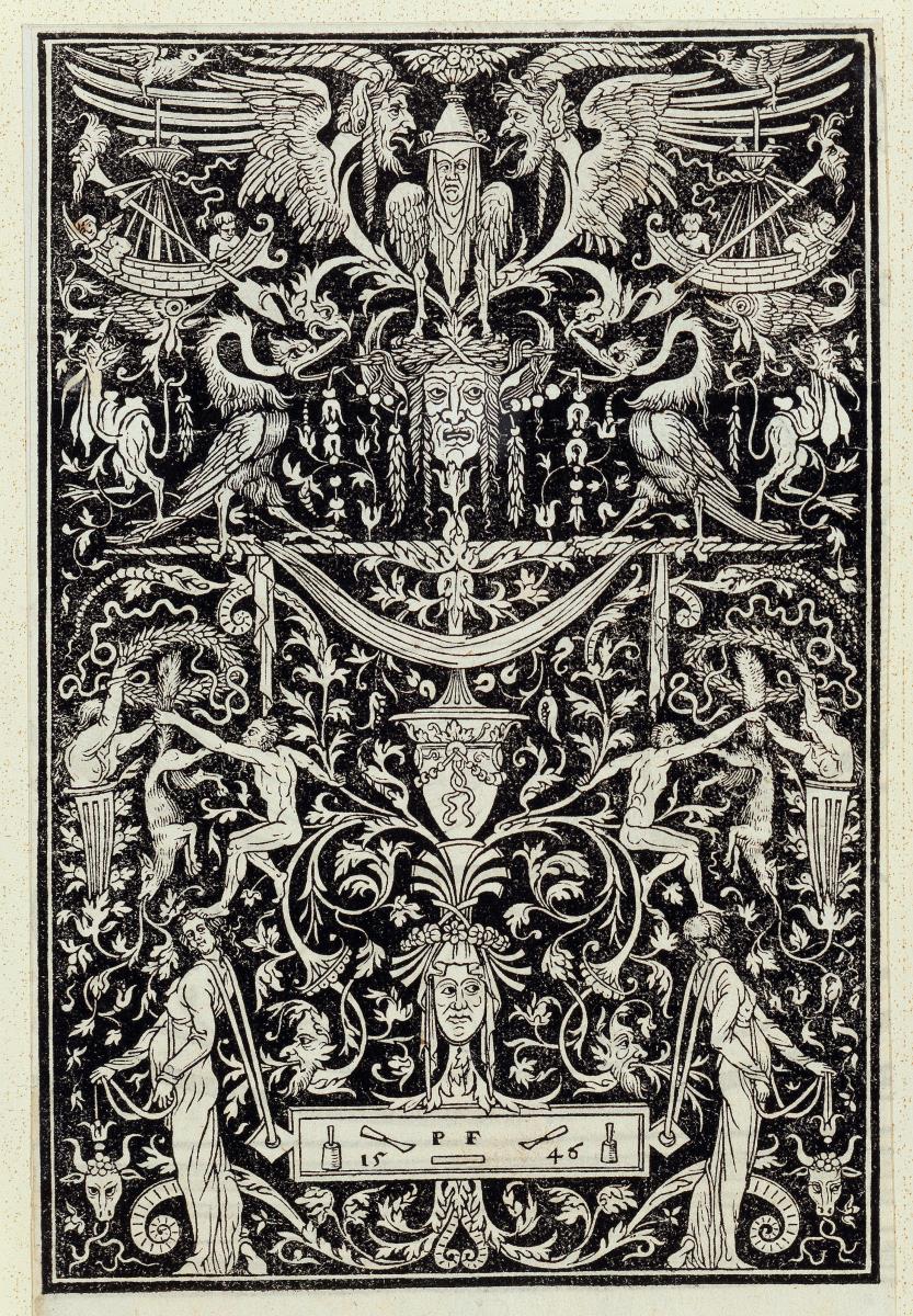 Ornamentfeld mit Grotesken