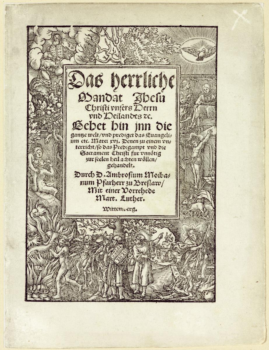 Titelbordüre mit biblischen Szenen