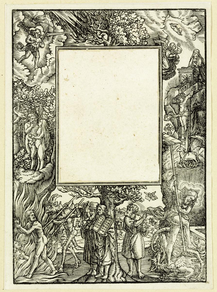 Titelbordüre mit biblischen Szenen