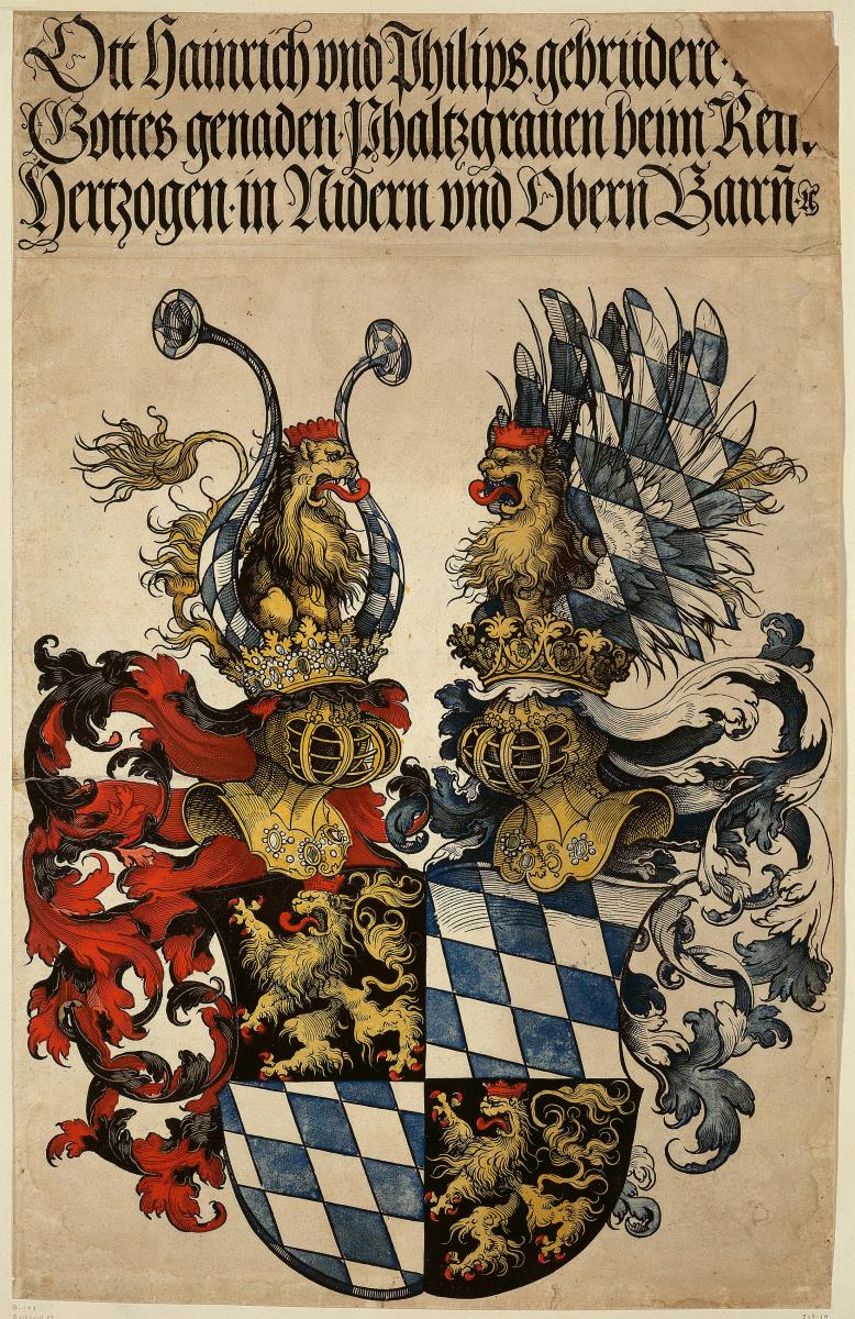 Das Wappen des Herzogs Ottheinrich und Philip von Bayern