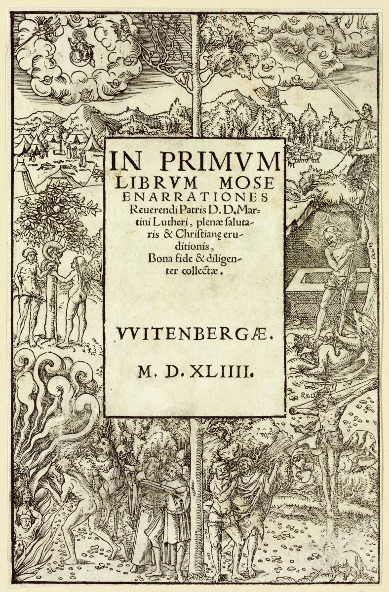 Titelbordüre mit biblischen Szenen