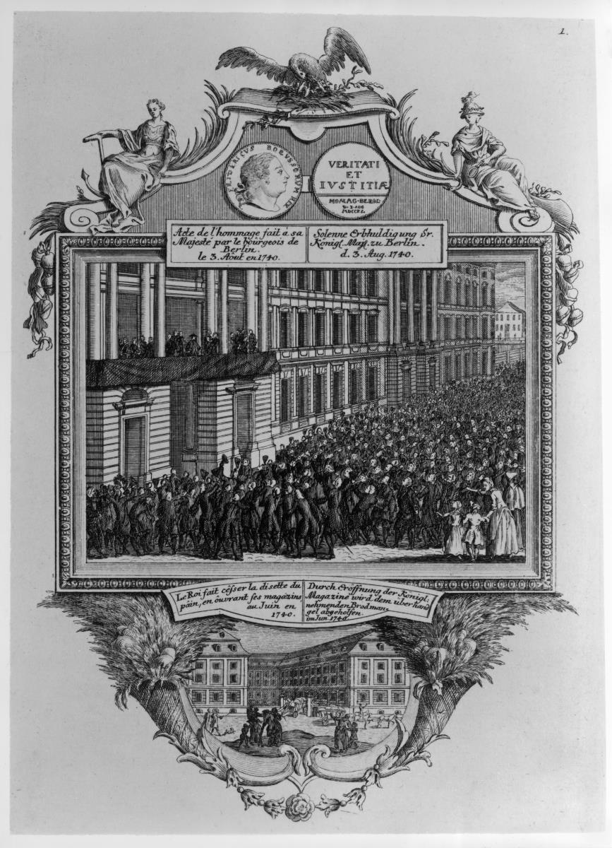 Erbhuldigung Friedrich II. am 3. August 1740