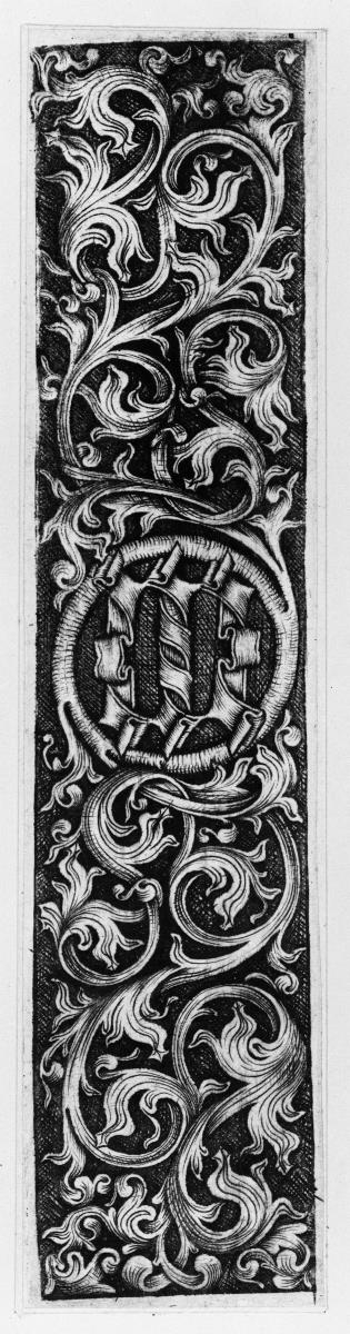 Ornamentblatt mit dem Buchstaben M