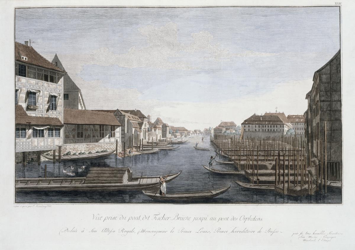 Blick von der Fischerbrücke zum Waisenhaus