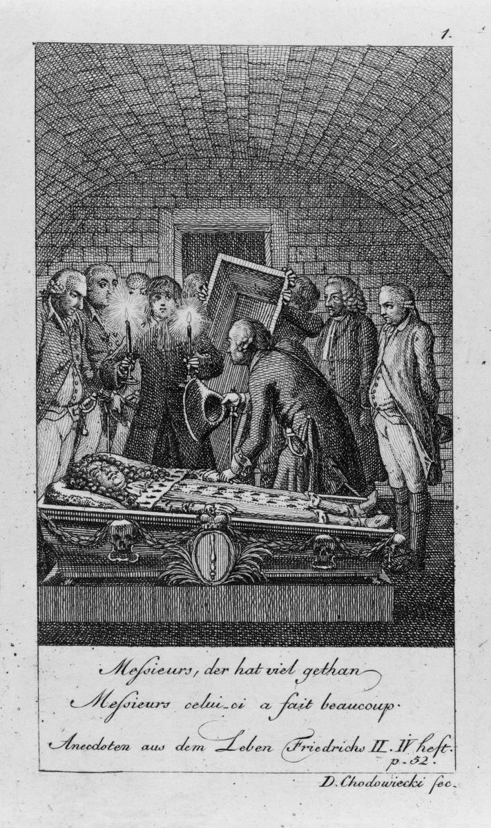 12 Blätter zu den Anekdoten und Charakterzügen Friedrichs des zweyten, Königs von Preussen