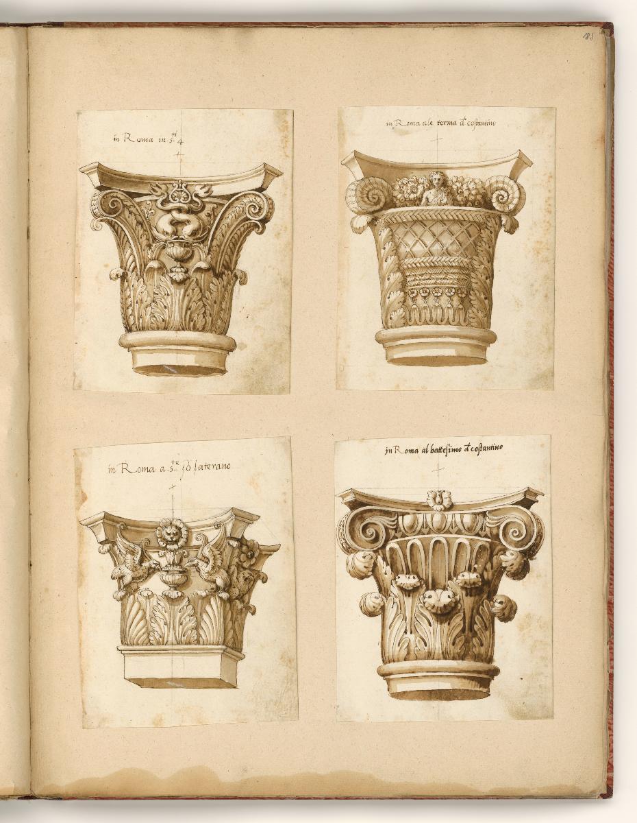Kapitell; Kapitell aus den Konstantinsthermen; Pilaster- oder Pfeilerkapitell; Kapitell