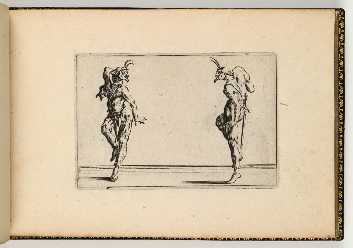 Capricci di varie Figure di Iacopo Callot: zwei maskierte Tänzer