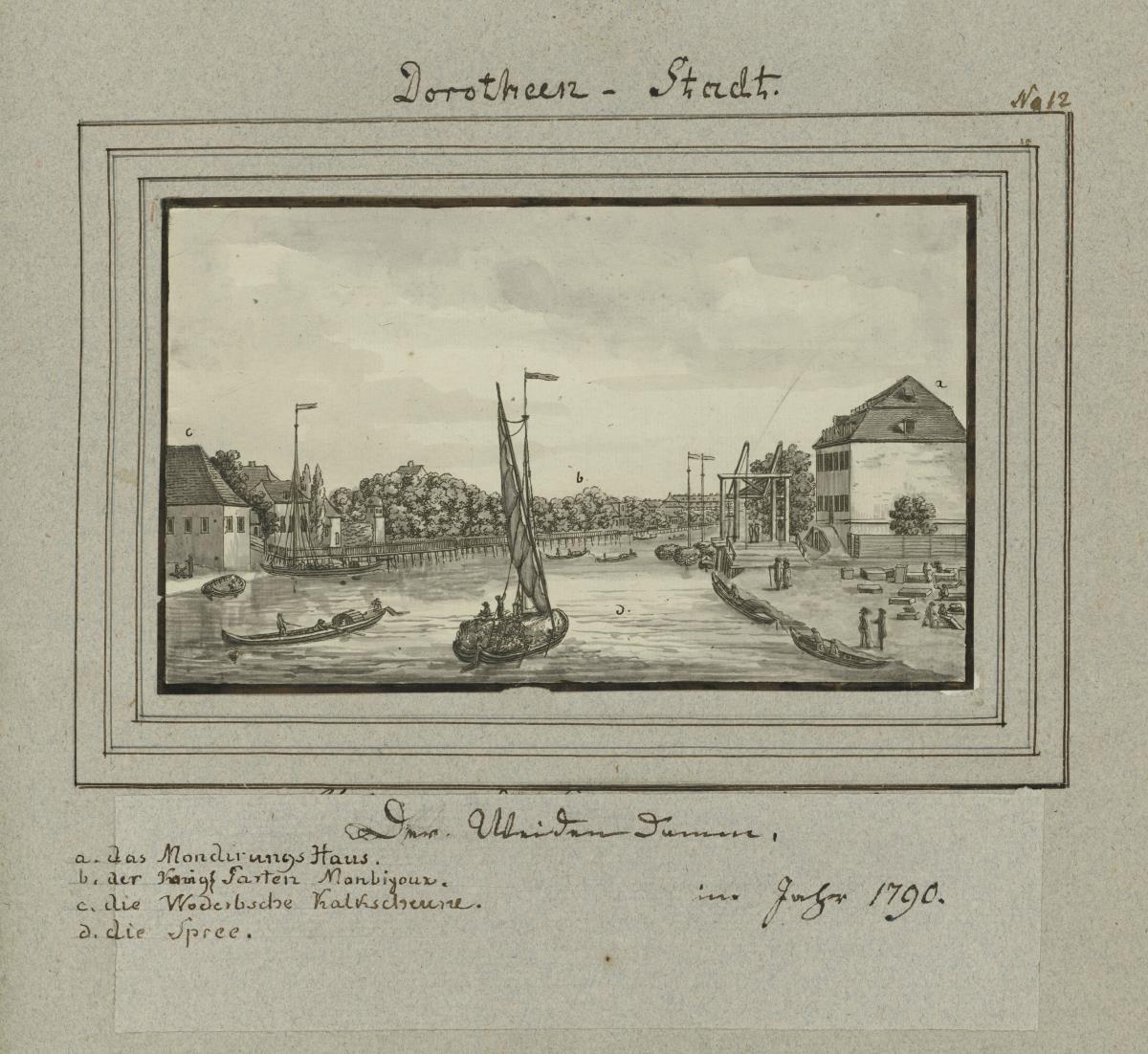 Dorotheen-Stadt. Der Weidendamm. im Jahr 1790.