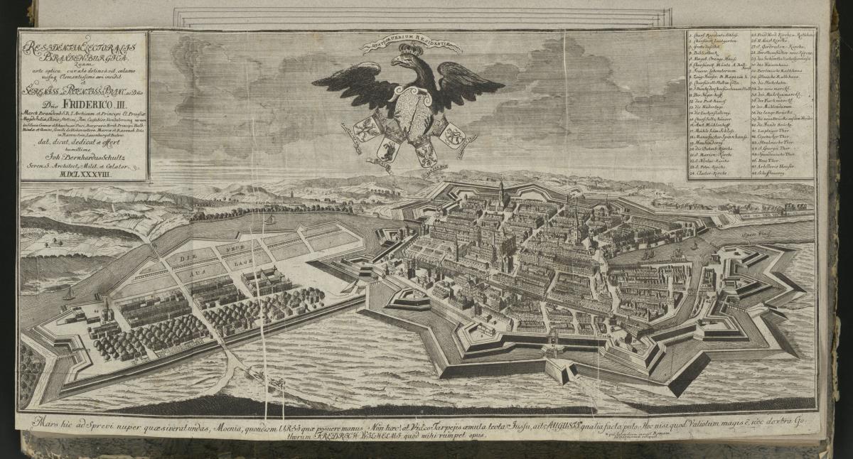 Plan von Berlin im Jahr 1688