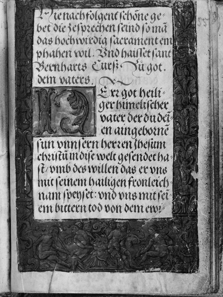 Gebetbuch des Matthäus Schwarz. Randleisten: Architekturmotive