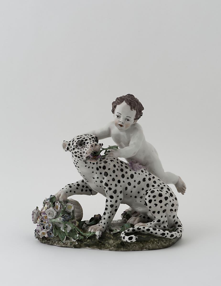 Putto mit Panther als Frühling aus einer Folge von Allegorien der Vier Jahreszeiten