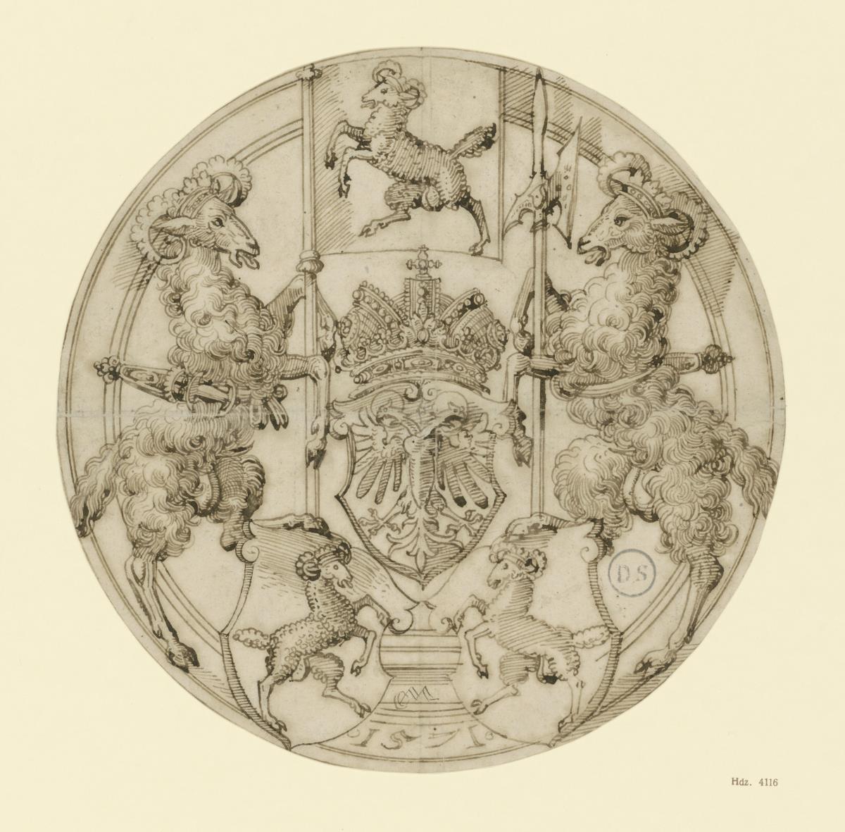 Entwurf für eine Glasmalerei mit Stadtwappen von Schaffhausen