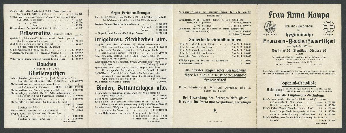 Diskrete Frauenfragen von Frau Anna Hein, frühere Oberhebamme der Charité in Berlin.