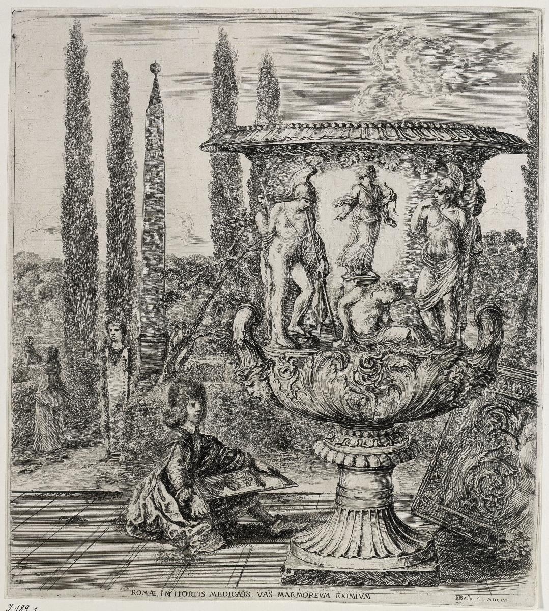 Der junge Cosimo III. zeichnet die Medici-Vase