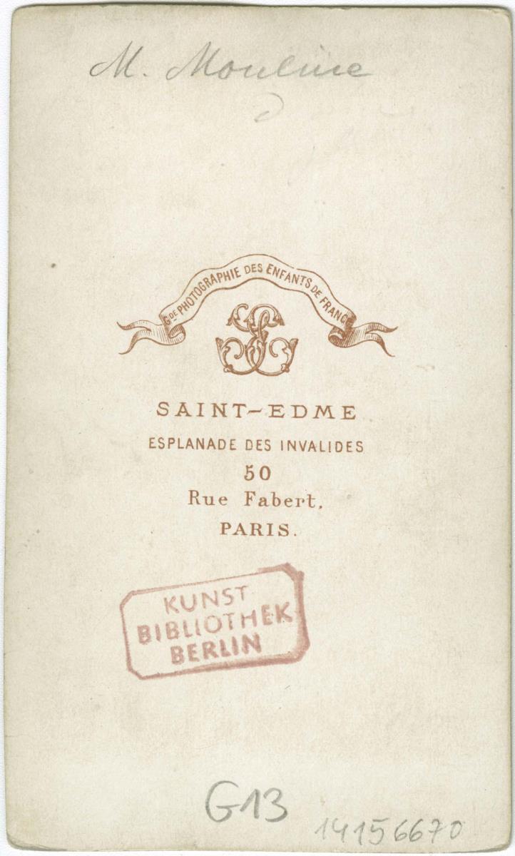 Porträt der M. Mouline in Rollenkostüm