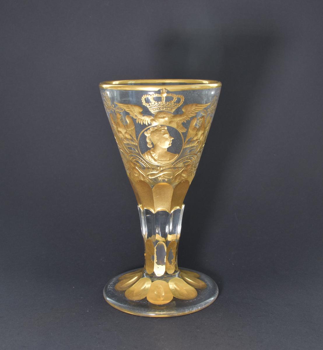 Vergoldeter Pokal mit Bildnis Königin Sophie Dorothea von Preußen