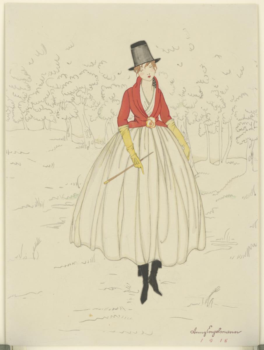 Frau in Reitkleidung