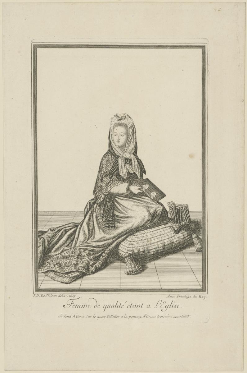 Femme de qualité étant à l'Église