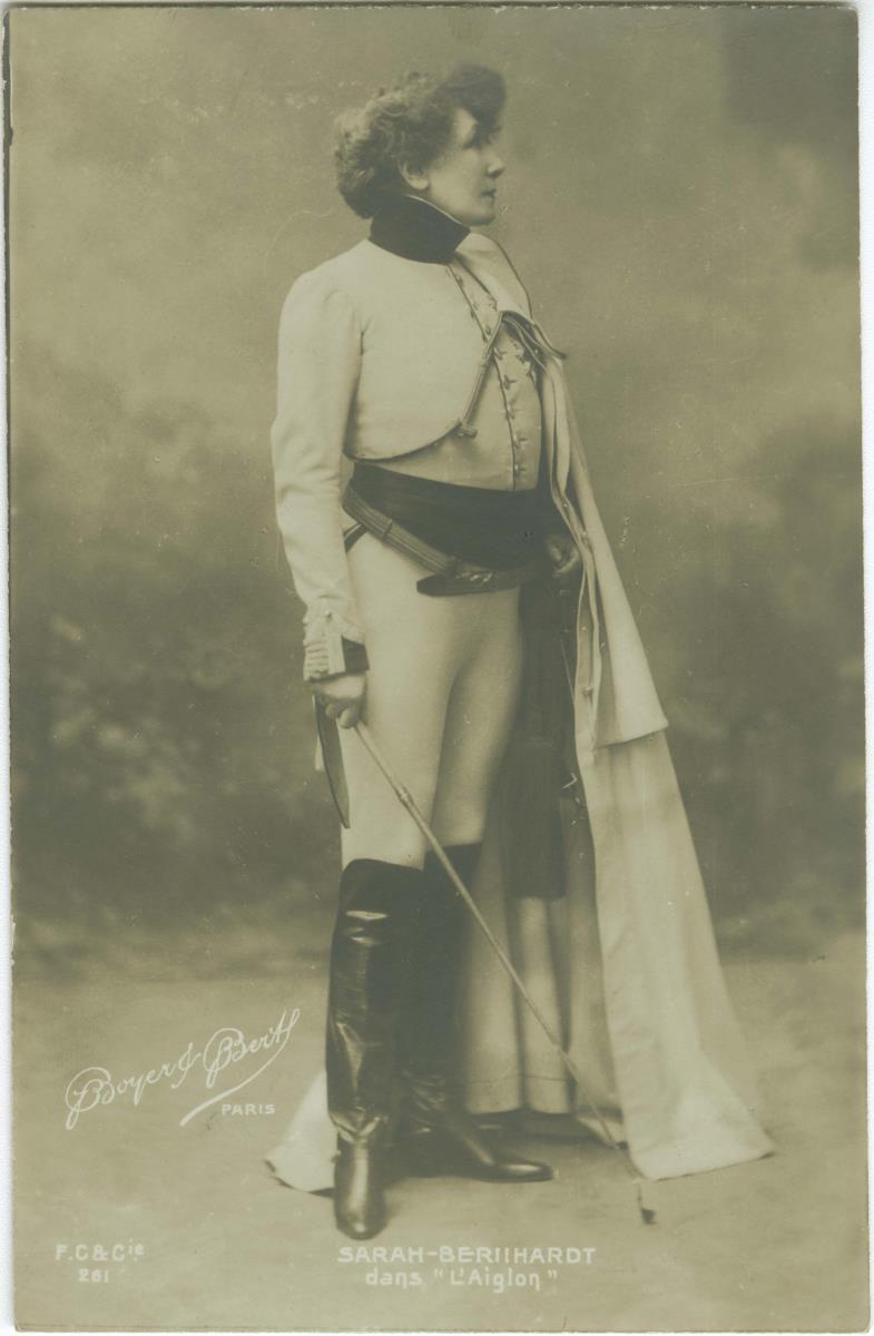 Porträt der Sarah Bernhardt in Rollenkostüm, L'Aiglon