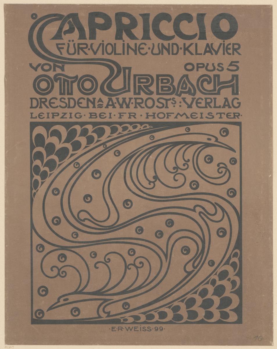 Notentitel zu Otto Urbach, Capriccio für Violine und Klavier Opus 5