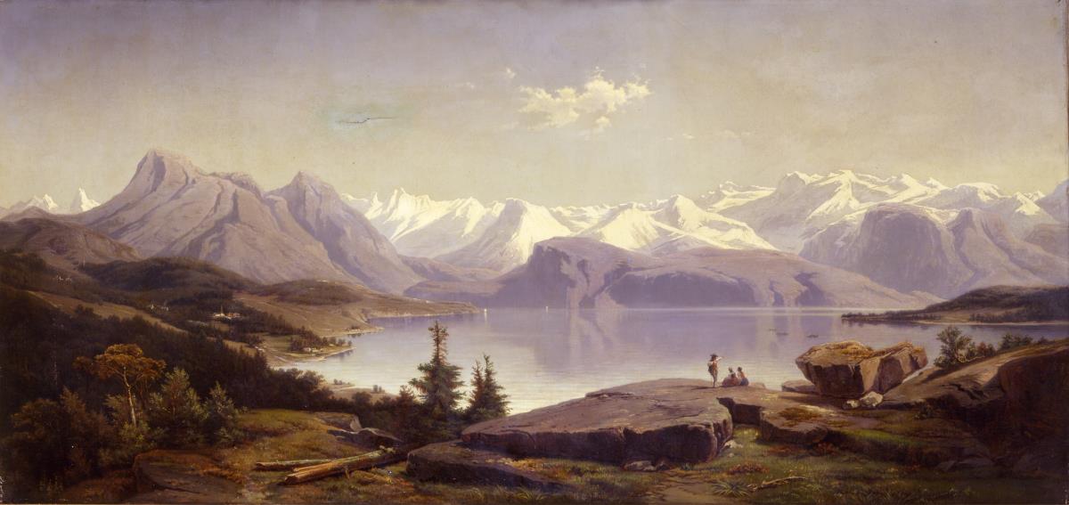 Schweizer Landschaft mit See