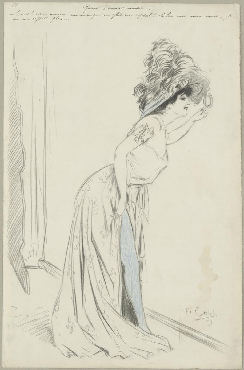 Chansonette auf der Bühne