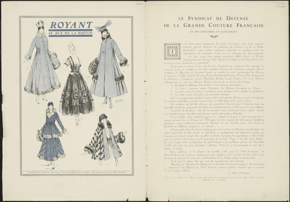 Le Style Parisien: Le Syndicat de Défense de la Grande Couture Française