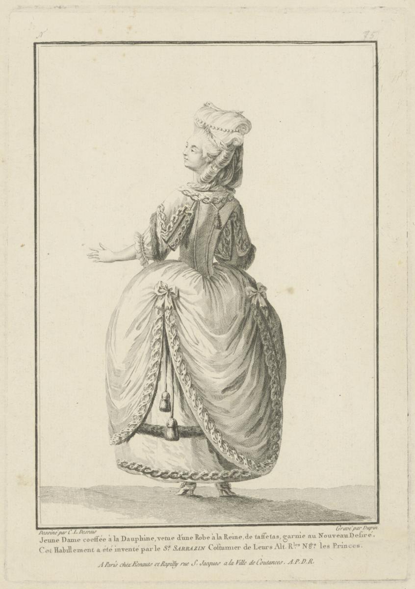 Gallerie des Modes et du Costume Français: Jeune dame coiffée à la Dauphine. N.75