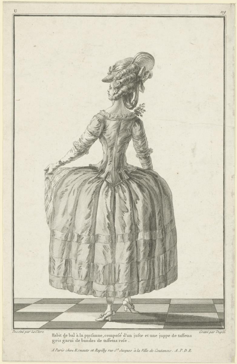 Gallerie des Modes et du Costume Français: Habit de bal à la Paysanne. U.119