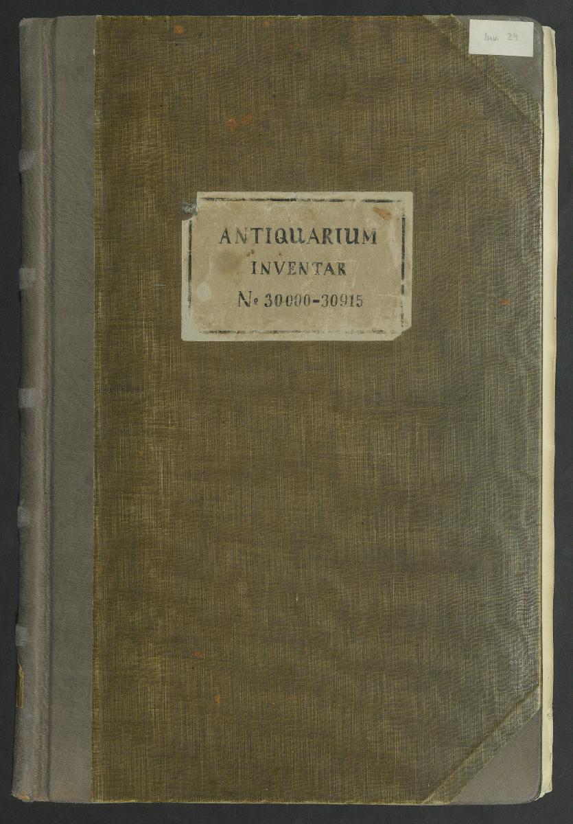 Antiquarium Inventar No 30000–30915.