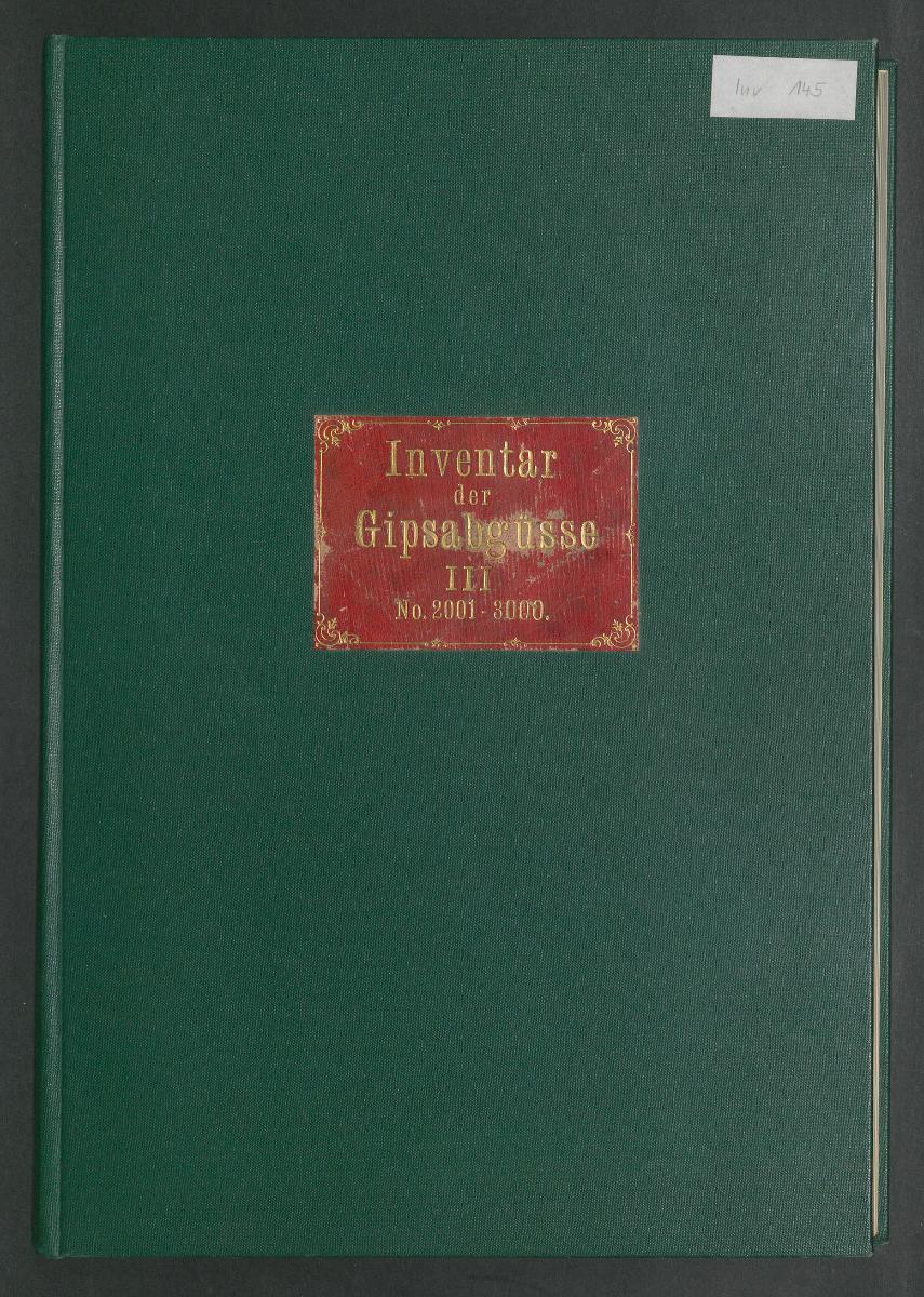 Inventar der Gipsabgüsse III No. 2001-3000.