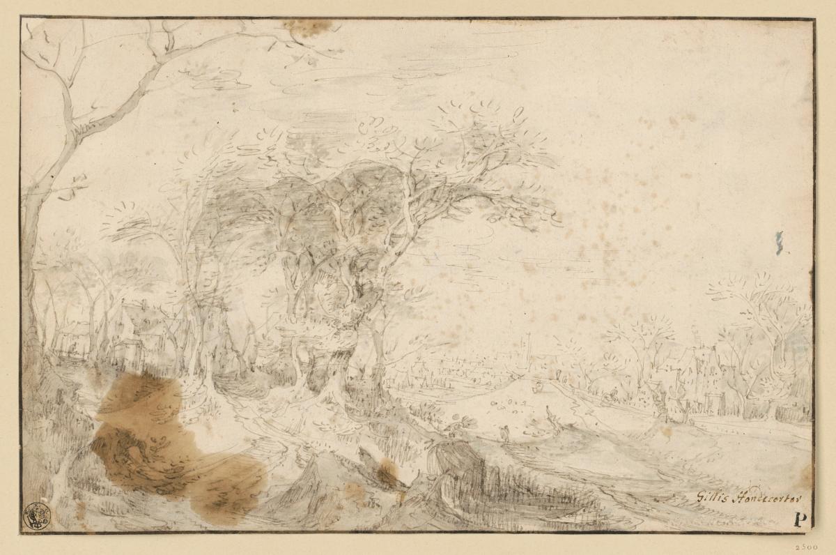 Ort in einer hügeligen Landschaft