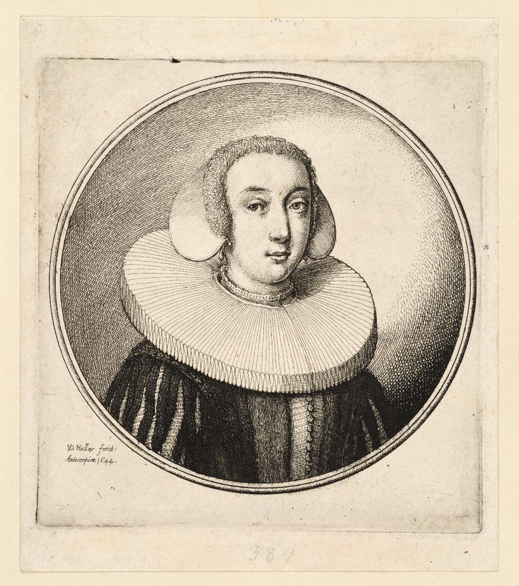 Frau mit Mühlsteinkragen