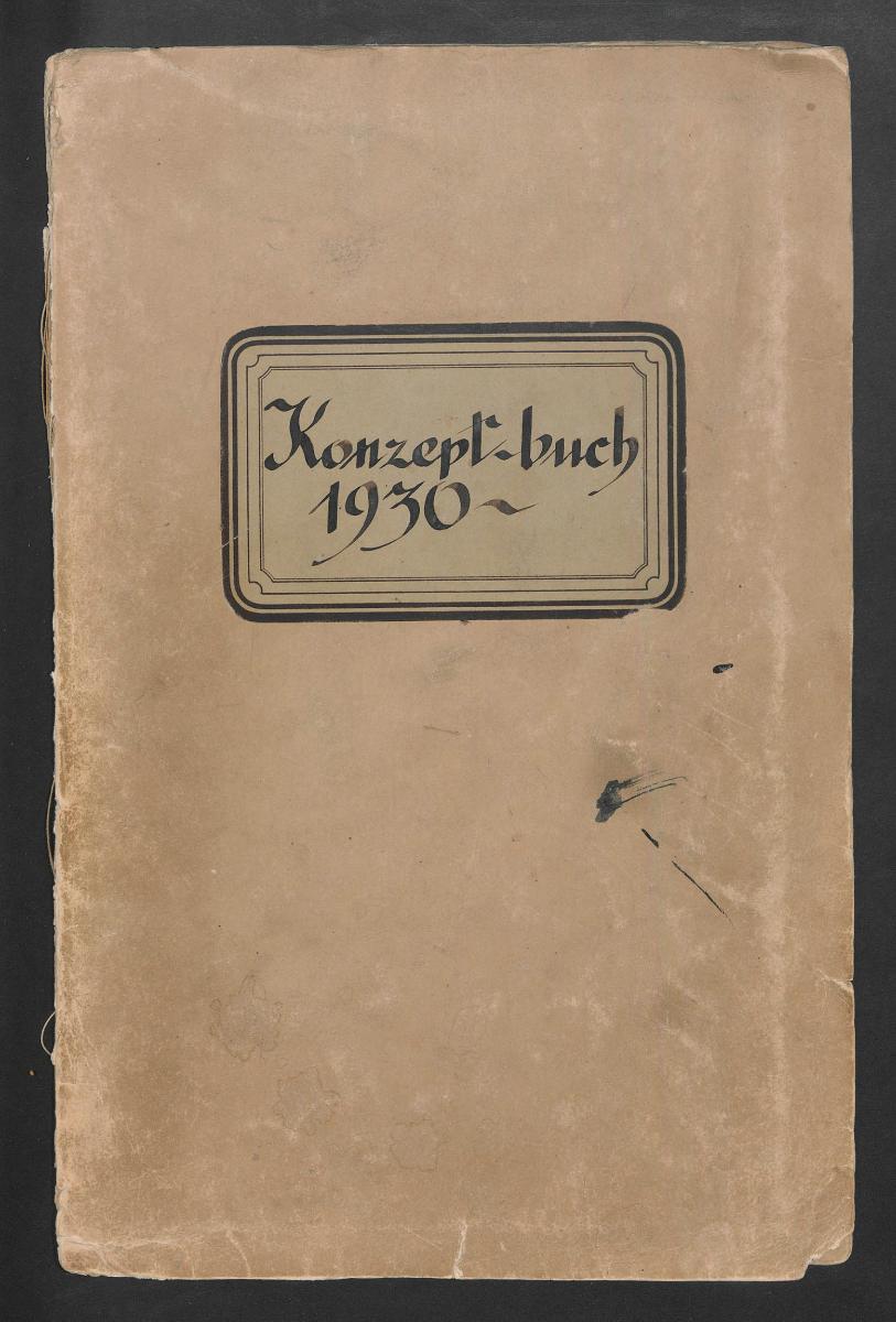 Konzeptbuch 1930-