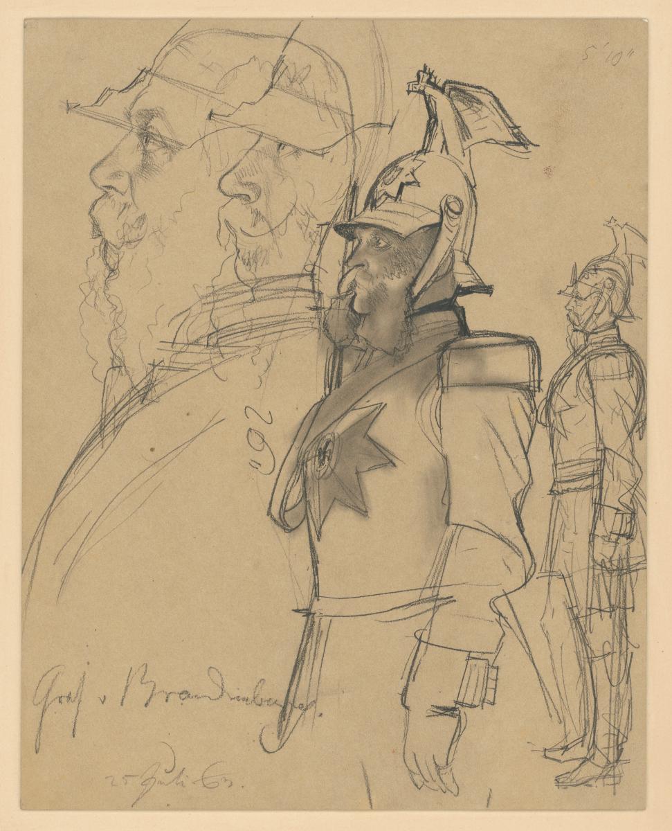 Friedrich Graf von Brandenburg. Studie zum Gemälde "Krönung Wilhelms I. in Königsberg"