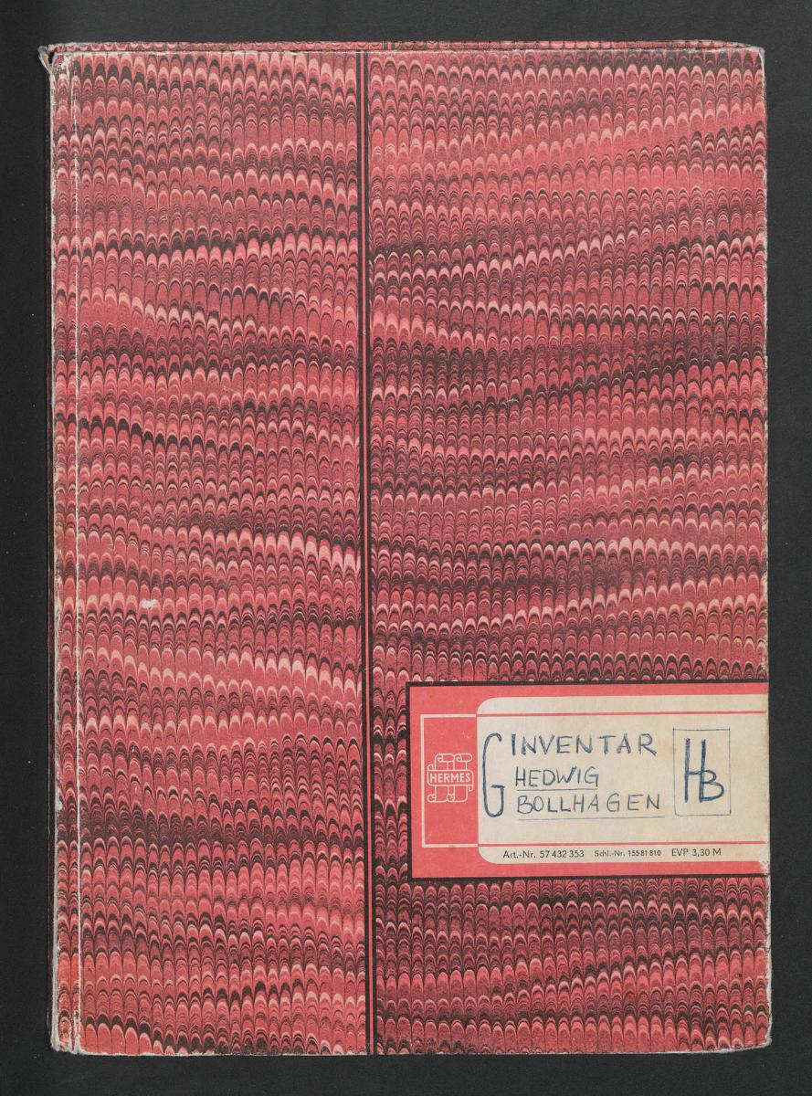 Anlage zum Inventarbuch "Gegenwartskunst" Kunstgewerbemuseum Berlin  Hedwig Bollhagen, Arbeiten im Besitz des KGM