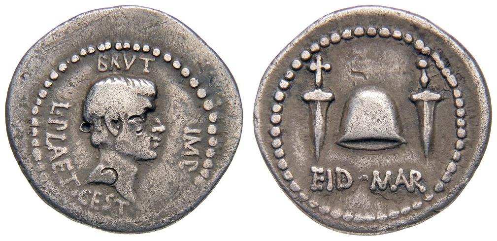 Röm. Republik: M. Iunius Brutus und L. Plaetorius Cestianus
