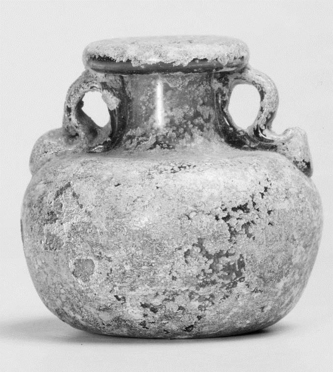 Salbfläschchen mit "Delphinhenkeln"