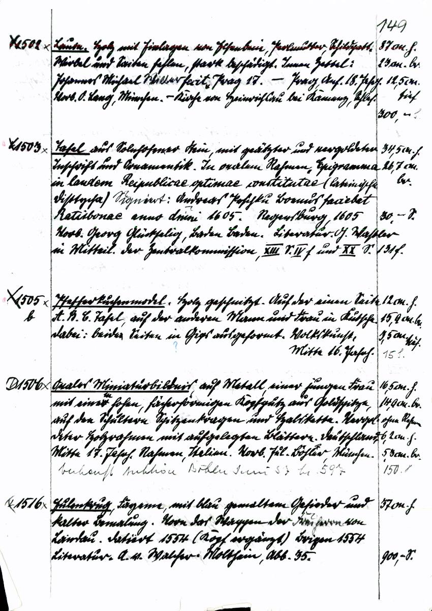 89 117/118 AF 1502-3504 Seite 149-327 vollständig 27.6.1960 21.12.1960 gez. Sch. [Schönberger, Arno] v.B. [= Lfd.-Nr. 1502-3504 aus Konzeptbuch Sammlung Albert Figdor]