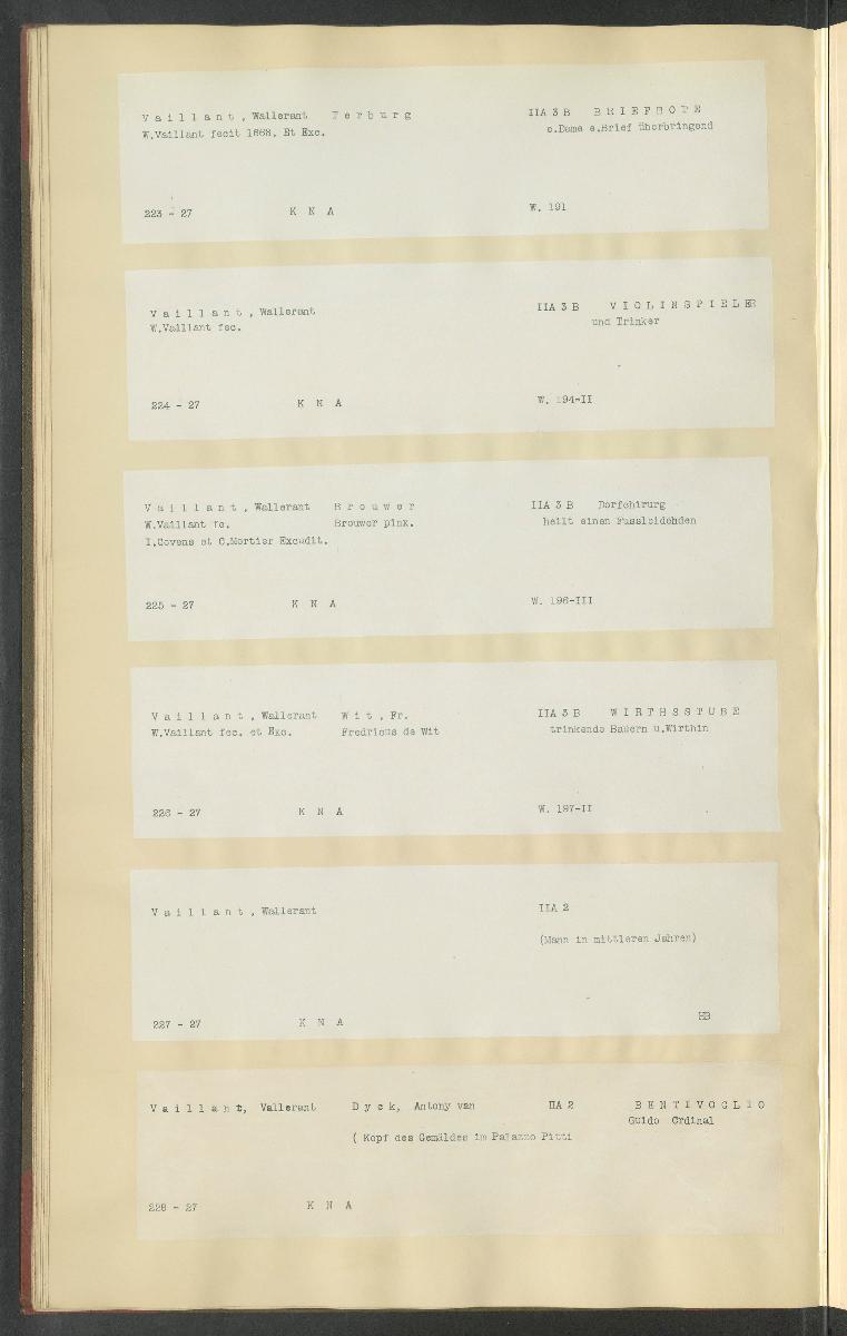 Druckgraphik Inventar Alter Bestand bis 1878 Bd. 27
