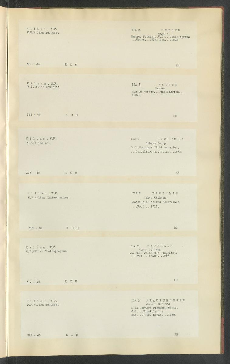 Druckgraphik Inventar Alter Bestand bis 1878 Bd. 45