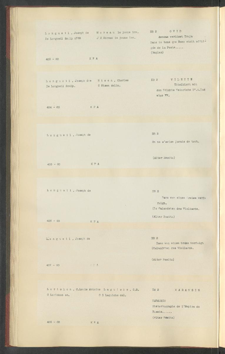 Druckgraphik Inventar Alter Bestand bis 1878 Bd. 60