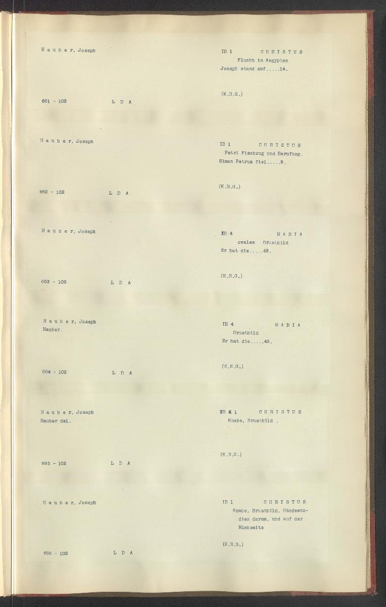 Druckgraphik Inventar Alter Bestand bis 1878 Bd. 102